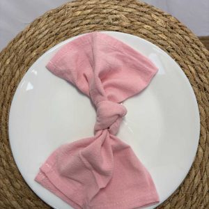 Serviette rose