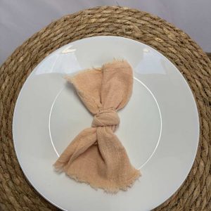 Serviette gaze de coton pêche