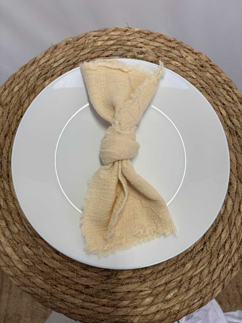 Serviette gaze de coton beige