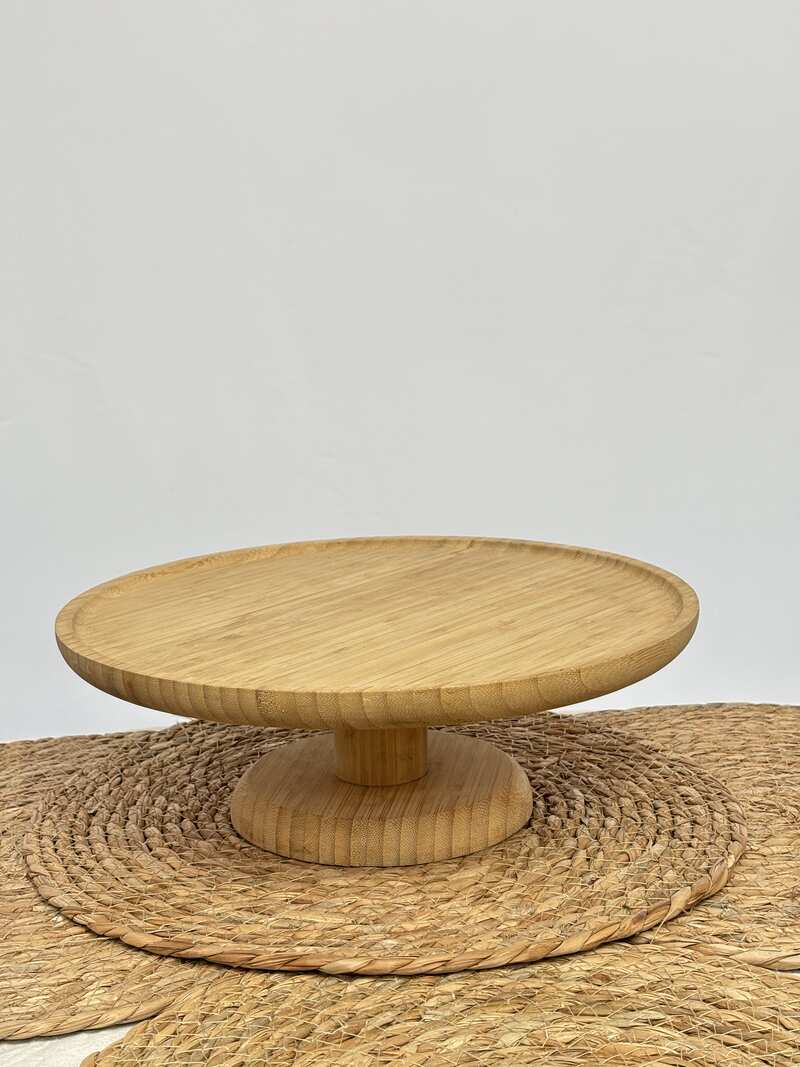 Support à gâteau en bambou