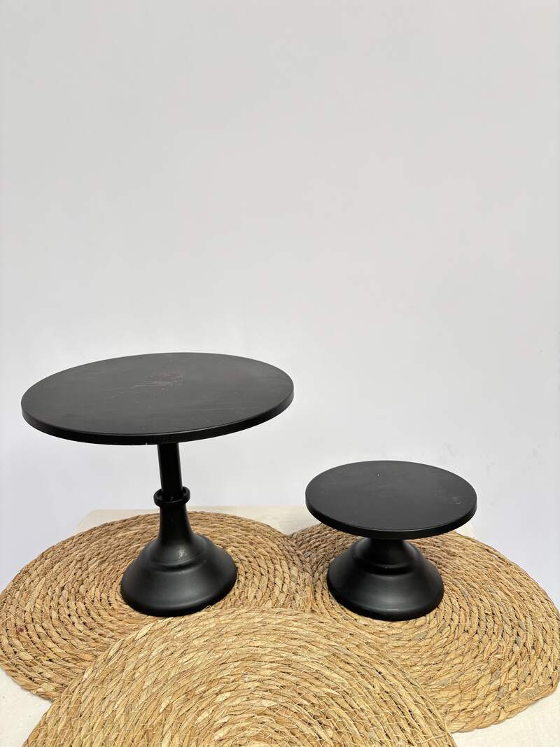 Lot 2 supports à gâteaux noir mat