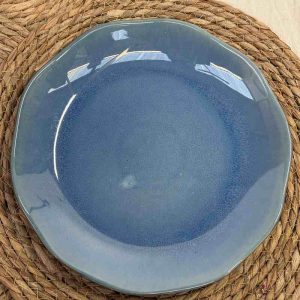 Assiette bleue dégradée