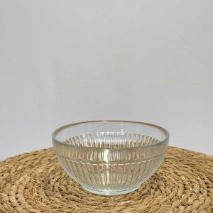 Bol transparent strié