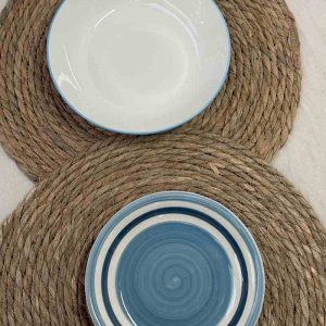 Lot de 2 assiettes bleue