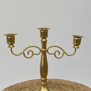 Bougeoir trois branches doré