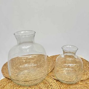 Duo de vases transparent