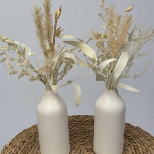 Duo de vases fleurs séchées
