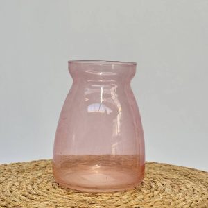 Vase rose transparent