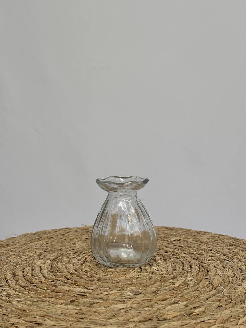 Vase collerette transparent